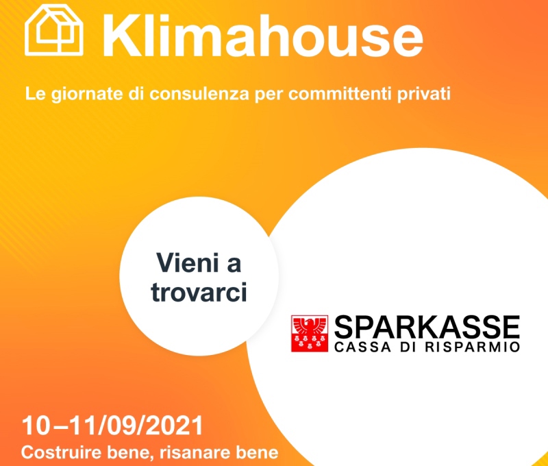 Klimahouse 10.-11.09.21: Sparkasse mit Informations- und Beratungsstand vor Ort