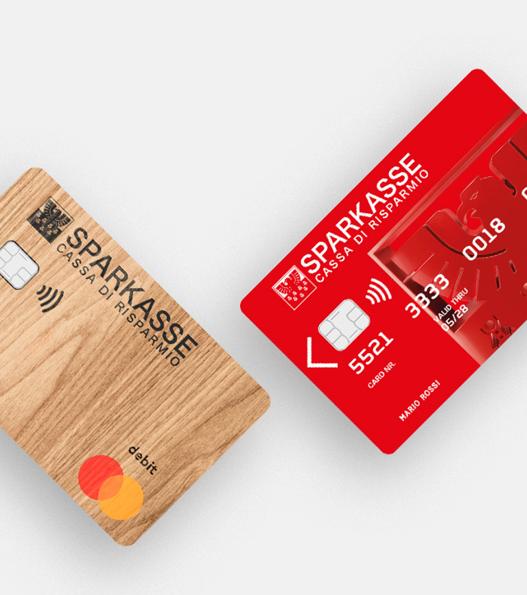 Sparkasse Card per pagare online e in negozio, anche in legno