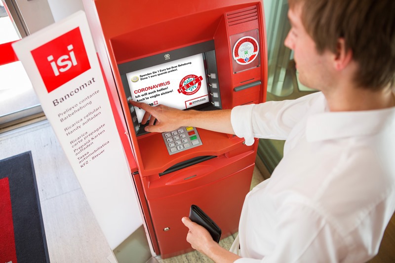 Covid-19: ab heute kann bei jeder Bankomatbehebung 1 Euro gespendet werden