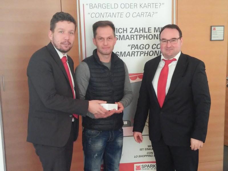 Armin Tappeiner gewinnt Hauptpreis: ein Apple iPhone 6S - 64 GB