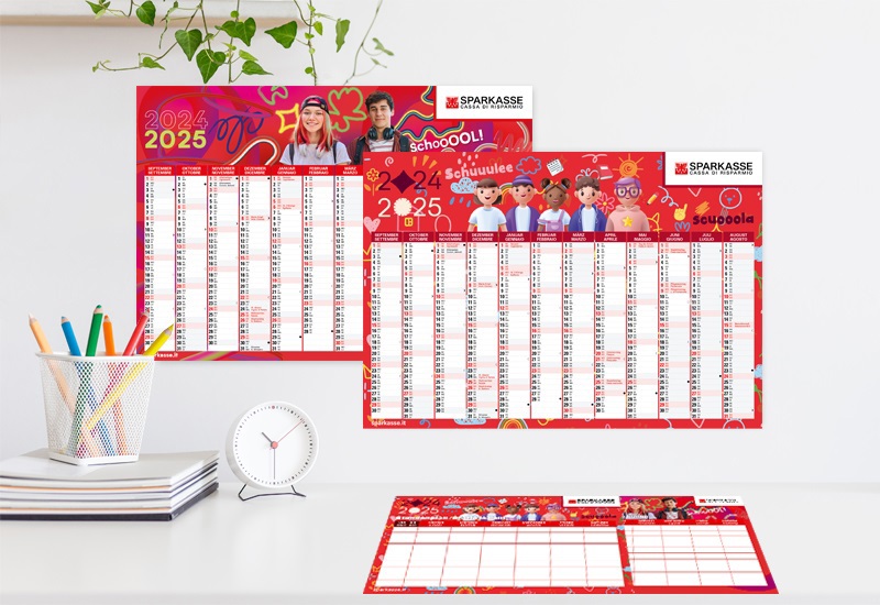 Die Schule geht los, mit dem Schulkalender und Stundenplan der Sparkasse!